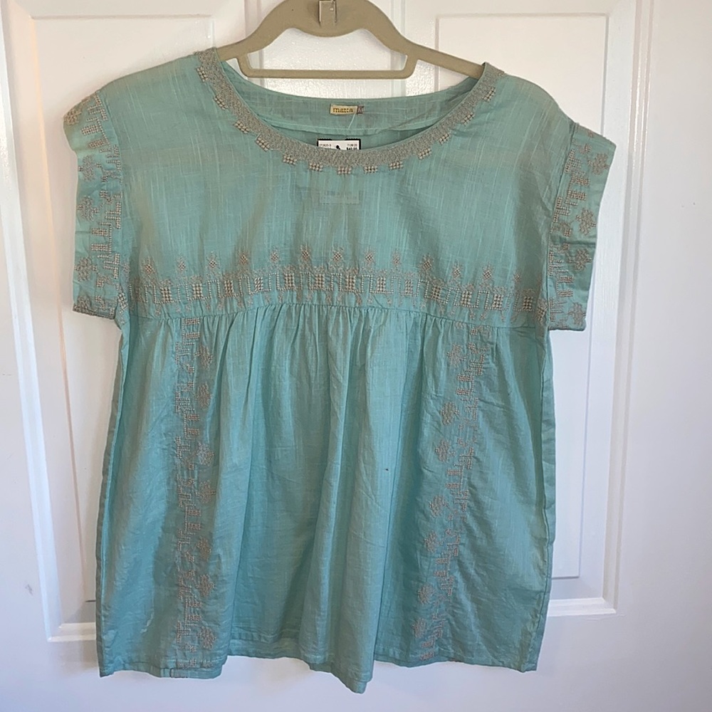 NWT matta Embroidered Top
